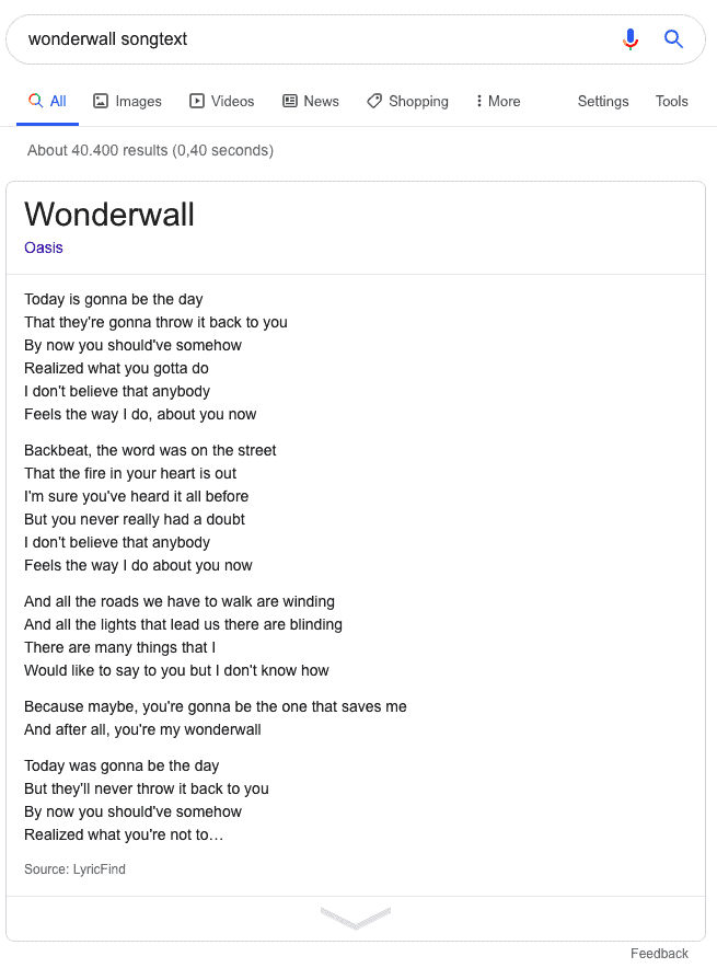 Text Suchergebnis Besucherverlust